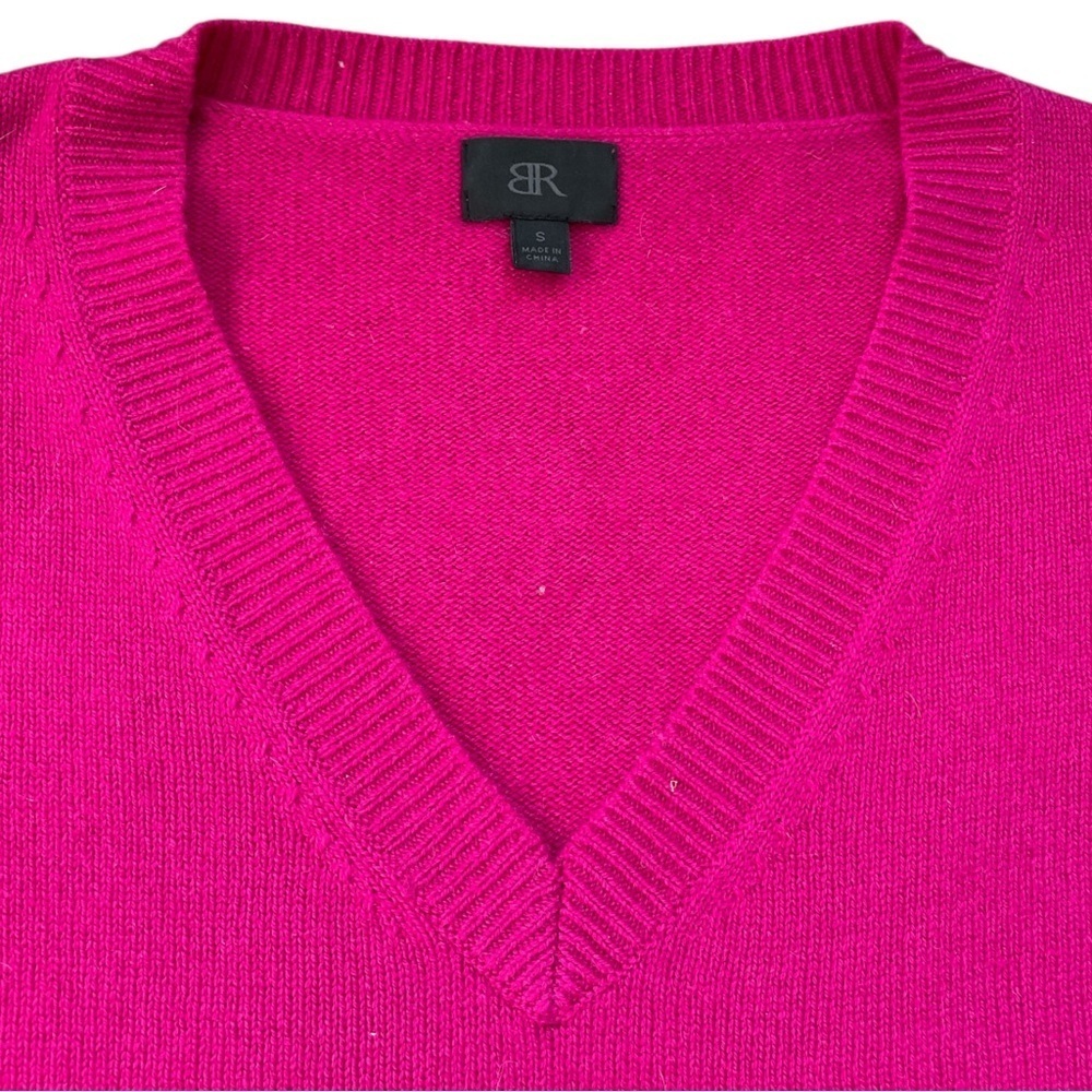 Banana Republic V-Neck Sweater Wool Cashmere Fuschia Small - Picture 5 of 10